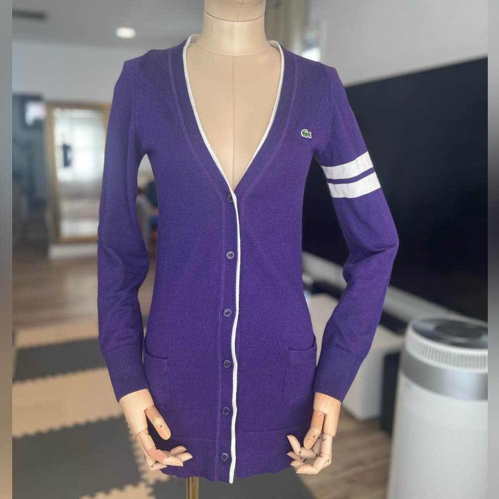 Lacoste vintage cardigan XS